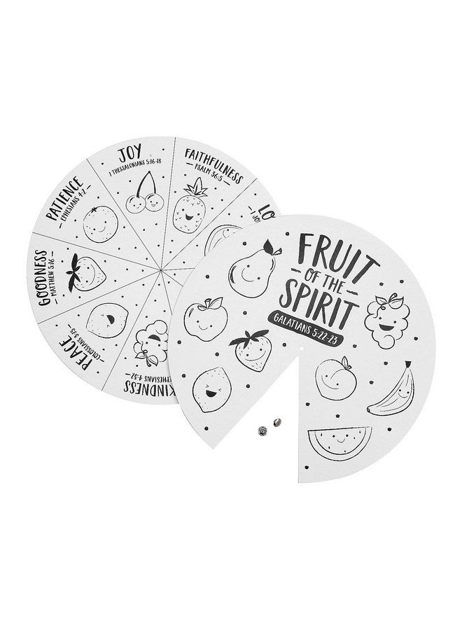 Fun Express Fruit of The Spirit Coloring Wheel - Makes 12 - DIY Religious Craft for Kids