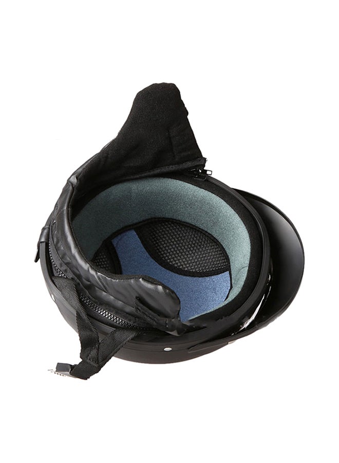 German Style Motorcycle PU Half Helmet Safety Goggles - Image 4