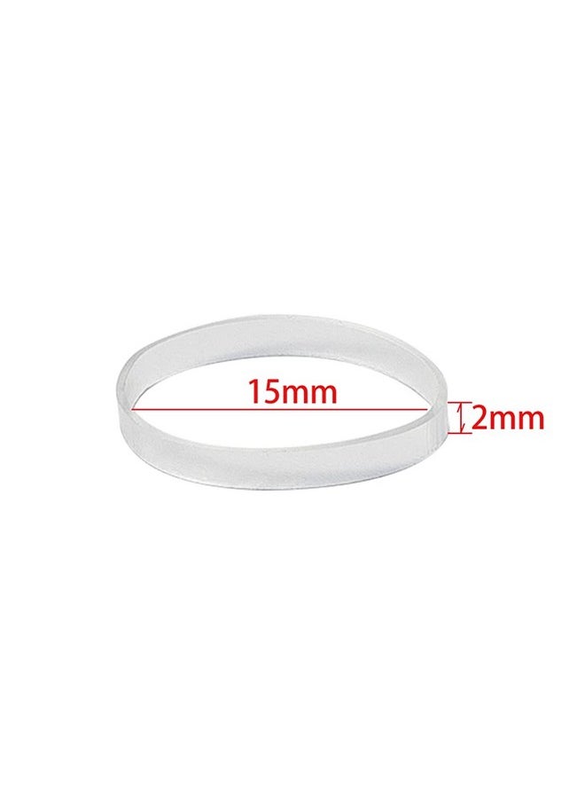 minihope - 1200 Clear Hair Elastics Clear Polyband Elastics For Women Kids Braids Hairs Strong Streched Reuseable - Image 1