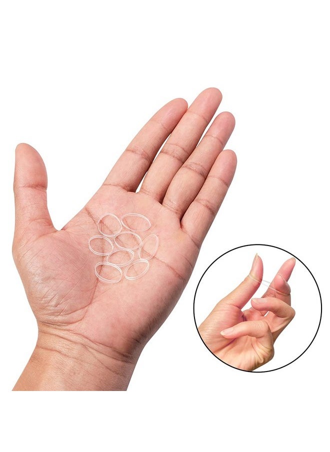 minihope - 1200 Clear Hair Elastics Clear Polyband Elastics For Women Kids Braids Hairs Strong Streched Reuseable - Image 1