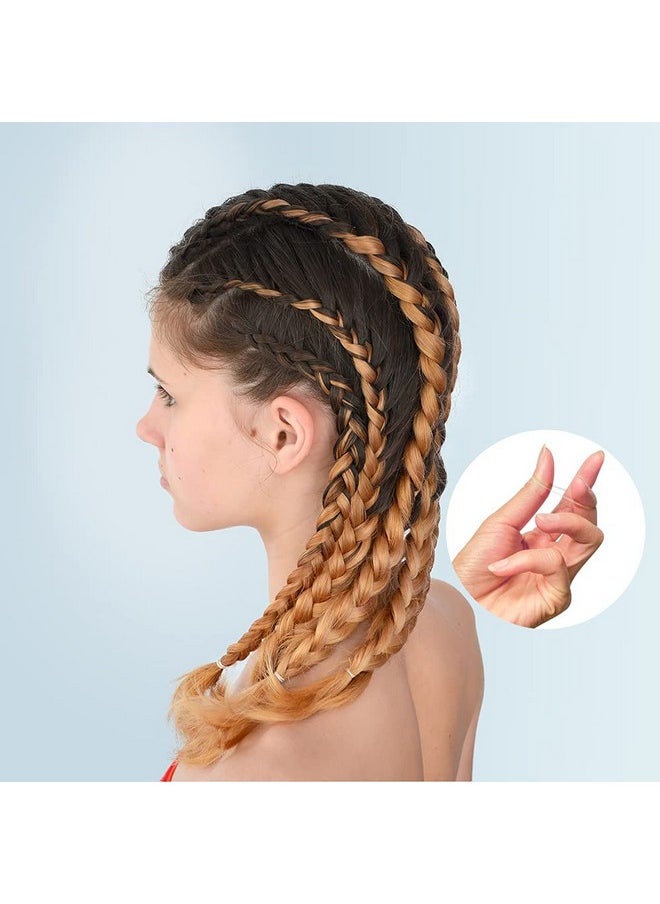minihope - 1200 Clear Hair Elastics Clear Polyband Elastics For Women Kids Braids Hairs Strong Streched Reuseable - Image 1