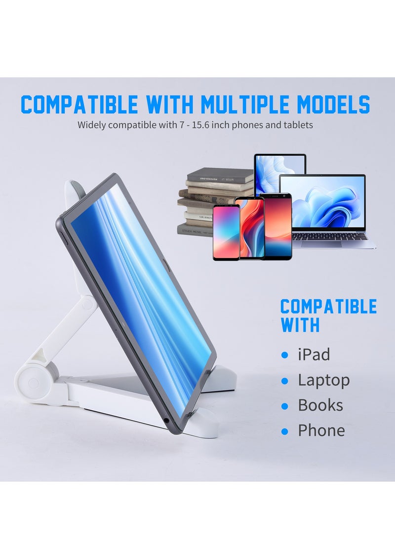 Toby Adjustable Multi-Use Phone and Tablet Stand In three different colors Black, pink, white– Mobile Holder for Bed and Desk, Compatible with iPhone, Samsung, and iPad - Image 2