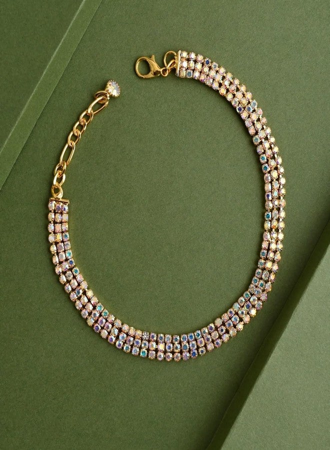 VAMA FASHIONS Golden Crystal Rhinestone Payal Anklet Toes Foot Chain Single Ankle Anklets For Girls Women - Image 4