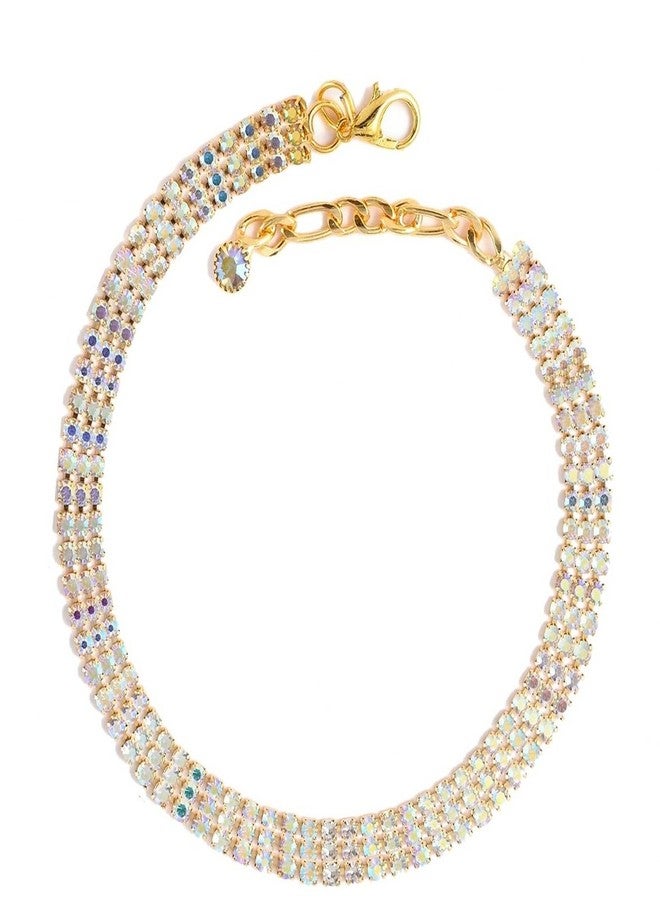 VAMA FASHIONS Golden Crystal Rhinestone Payal Anklet Toes Foot Chain Single Ankle Anklets For Girls Women - Image 1