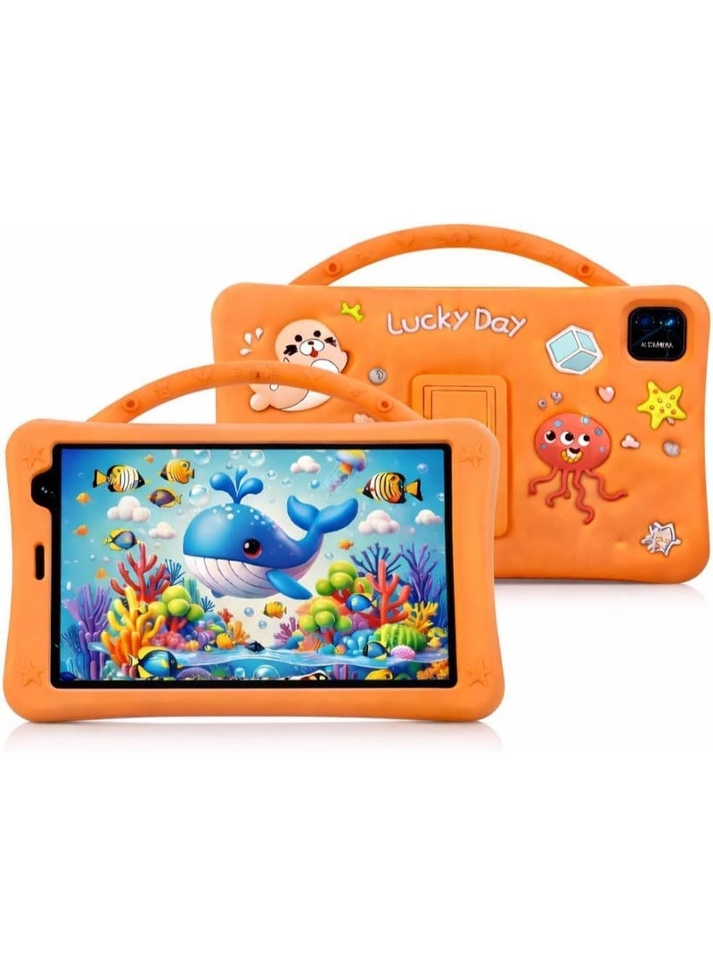 Dmarqa P801 Kids Tablet, 8 Inch HD 1280x800, Android 13, 8GB RAM, 512GB Storage, 5000mAh Battery, 5MP+8MP Camera, Dual SIM, Shockproof EVA Case change to arabic - Image 1
