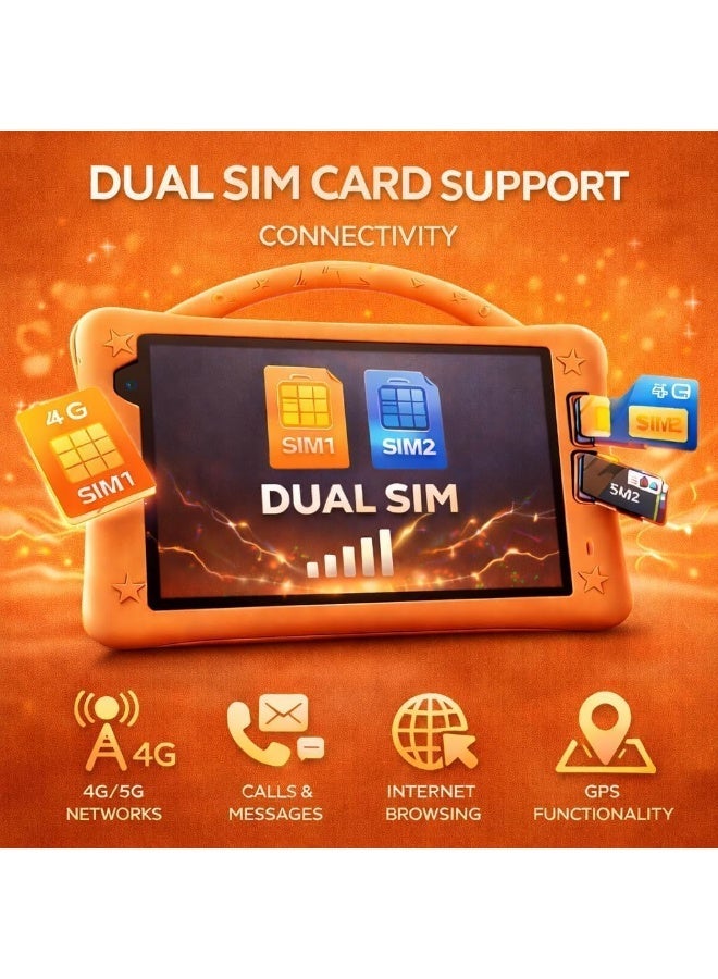 Dmarqa P801 Kids Tablet, 8 Inch HD 1280x800, Android 13, 8GB RAM, 512GB Storage, 5000mAh Battery, 5MP+8MP Camera, Dual SIM, Shockproof EVA Case change to arabic - Image 2