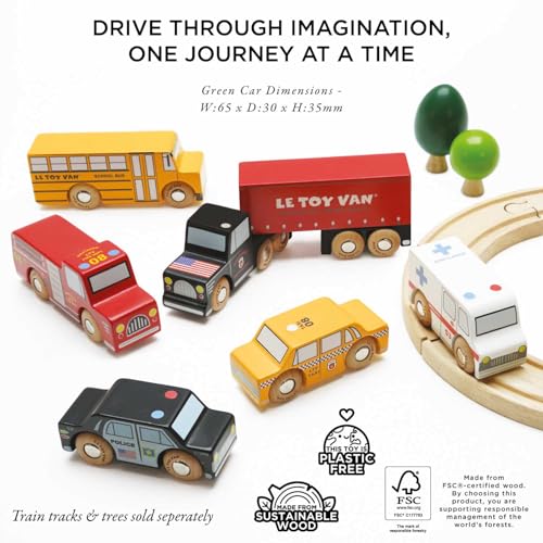 Le Toy Van New York Car Set Premium Wooden Toys for Kids Ages 3 Years & Up - Image 5