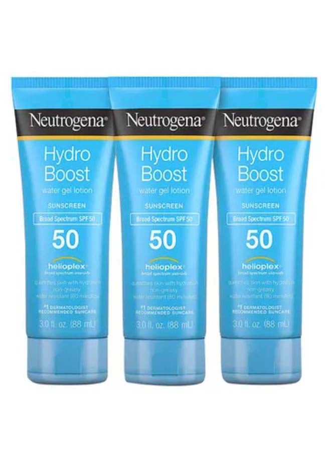 Neutrogena Pack Of 3 Hydro Boost Water Gel Lotion With SPF 50 3.0 (88 ) eachFluid Ounce - Image 1
