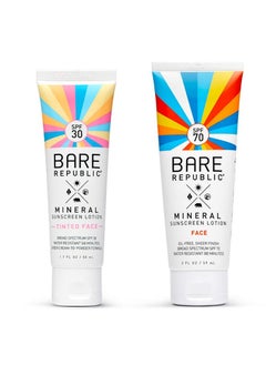 bare republic SPF 30 Matte Face Lotion Tinted + Mineral Face SPF 70 (2-pack)  - Image 1