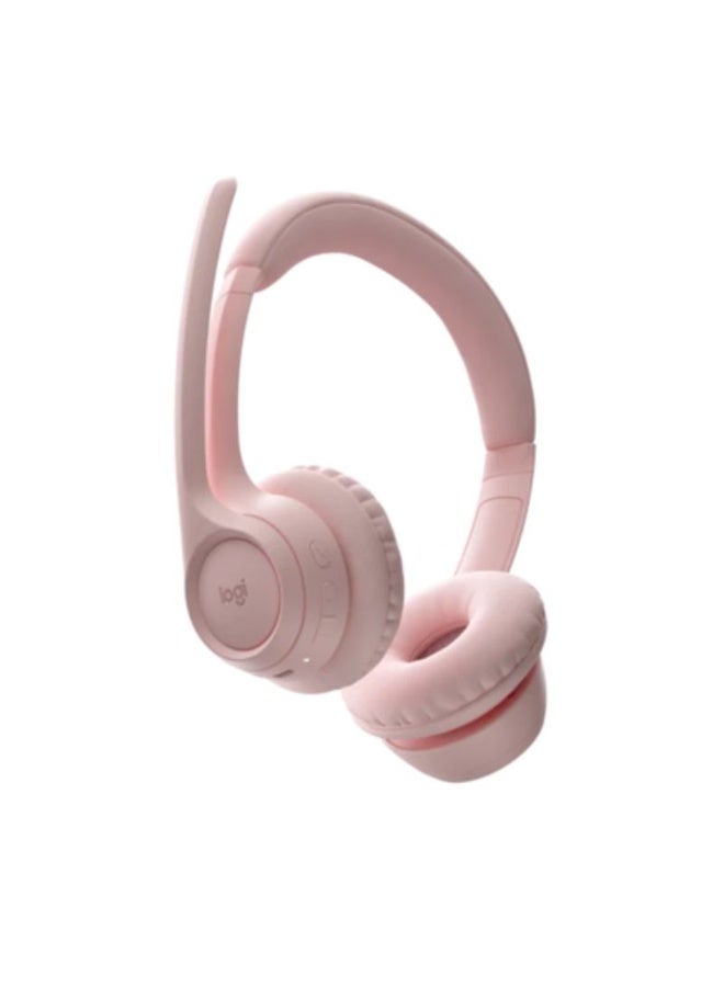 Logitech Zone 300 Wireless Bluetooth Headset With Noise-Cancelling Microphone, Compatible with Windows, Mac, Chrome, Linux, iOS, iPadOS, Android Pink - Image 2