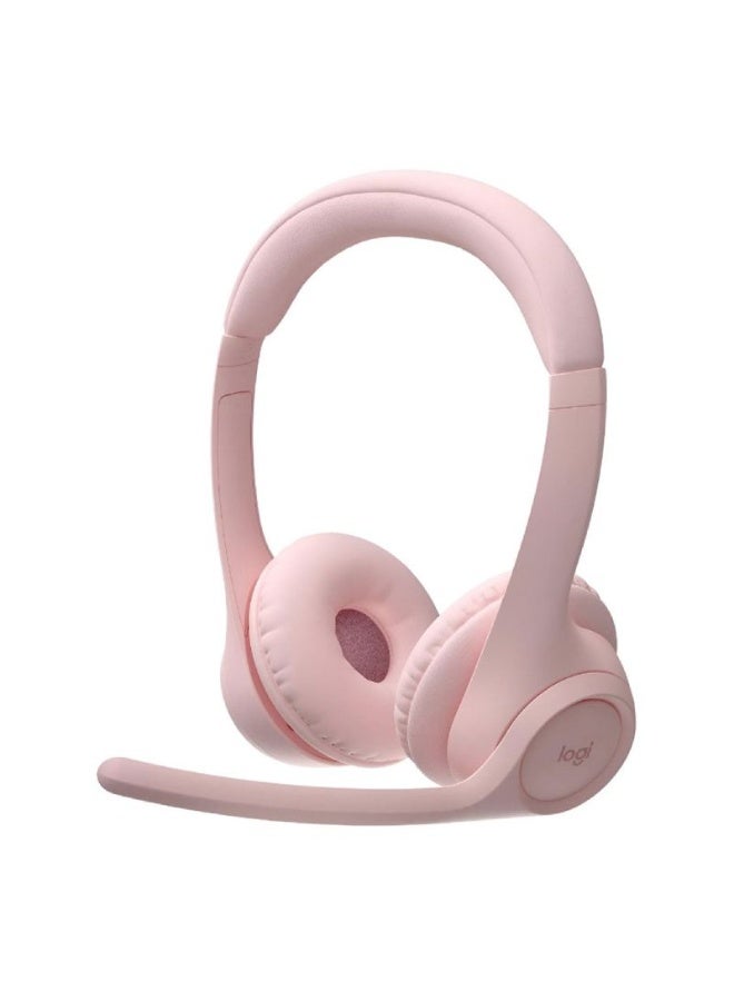 Logitech Zone 300 Wireless Bluetooth Headset With Noise-Cancelling Microphone, Compatible with Windows, Mac, Chrome, Linux, iOS, iPadOS, Android Pink - Image 4