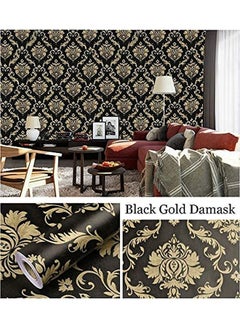 التعارف ورق حائط لاصق ذاتي اللصق وقابل للإزالة من ANNACREATIONS مقاس 45 × 305 سم (أسود مزهر)  - Image 3