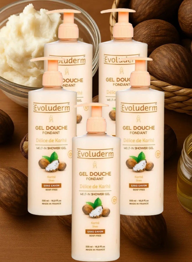 إيفو لوديرم 5 قطع جل الاستحمام إيفولوديرم ديلايت بزبدة الشيا 500مل - Image 1