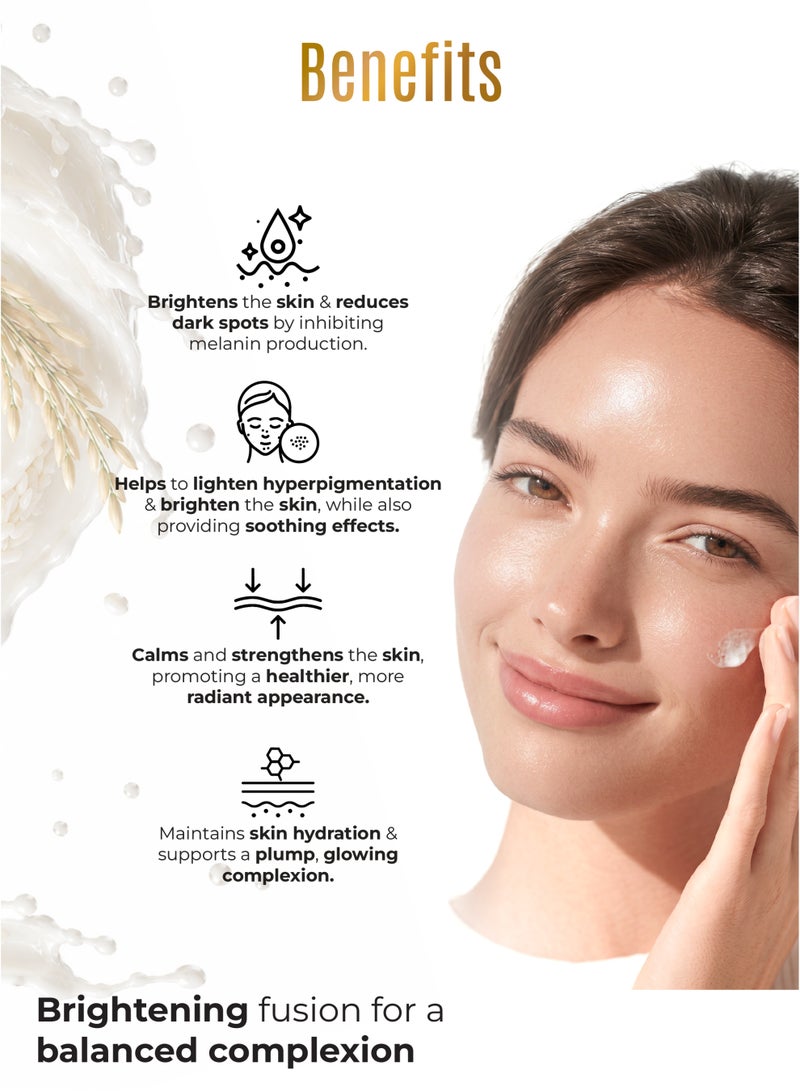Malika Kojirice Booster Cream 25g | Korean Skin Care Face Moisturizer | Kojic Acid Brightening Cream | Dark Spot Remover for Face | Skin Lightening Cream | Rice Extract Face Cream - Image 3
