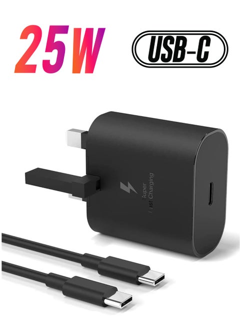 25W PD Fast Charger Adapter, USB C Plug and Cable for Samsung Galaxy S21, S21 FE, S21 Ultra, S22, S23, S23+, S20, Z Flip 4, Z Fold 4, A13, A33, A53