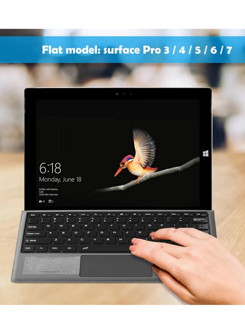 لأجهزة مايكروسوفت سيرفيس برو 3 و4 و5 و6 و7 - لوحة مفاتيح لاسلكية بلوتوث 3.0 فائقة النحافة مع مغناطيس قوي للثبات، بطارية تدوم طويلاً، حماية للشاشة، تصميم مريح لتبديد الحرارة - Image 2
