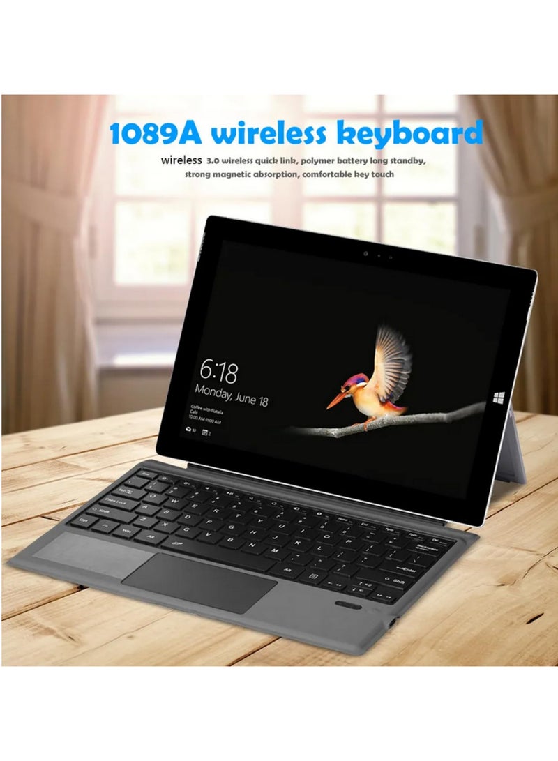 لأجهزة مايكروسوفت سيرفيس برو 3 و4 و5 و6 و7 - لوحة مفاتيح لاسلكية بلوتوث 3.0 فائقة النحافة مع مغناطيس قوي للثبات، بطارية تدوم طويلاً، حماية للشاشة، تصميم مريح لتبديد الحرارة - Image 5