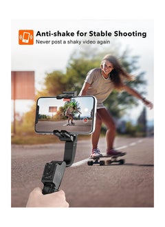 hohem hohem iSteady Q Gimbal Stabilizer for Smartphone, 1 Axis Selfie Stick Tripod with Face Tracking, 360° Rotation, 4 in 1 Portable Phone Tripod w/Extendable Stick for iPhone 14/Android Video Recording  - Image 4