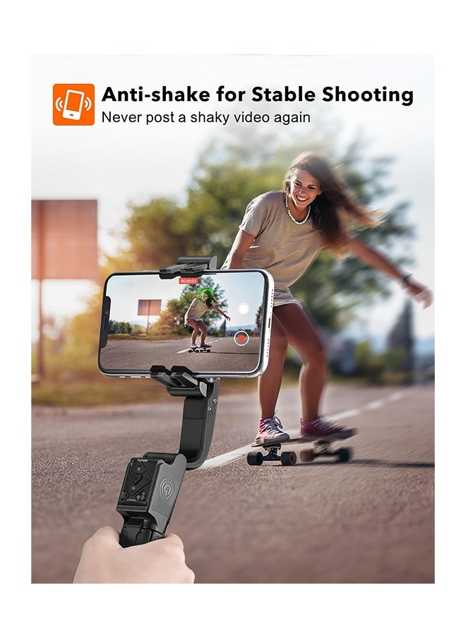 hohem - hohem iSteady Q Gimbal Stabilizer for Smartphone, 1 Axis Selfie Stick Tripod with Face Tracking, 360° Rotation, 4 in 1 Portable Phone Tripod w/Extendable Stick for iPhone 14/Android Video Recording - Image 1