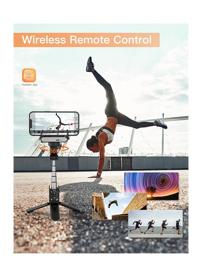 hohem - hohem iSteady Q Gimbal Stabilizer for Smartphone, 1 Axis Selfie Stick Tripod with Face Tracking, 360° Rotation, 4 in 1 Portable Phone Tripod w/Extendable Stick for iPhone 14/Android Video Recording - Image 1