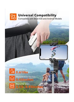 hohem hohem iSteady Q Gimbal Stabilizer for Smartphone, 1 Axis Selfie Stick Tripod with Face Tracking, 360° Rotation, 4 in 1 Portable Phone Tripod w/Extendable Stick for iPhone 14/Android Video Recording  - Image 5
