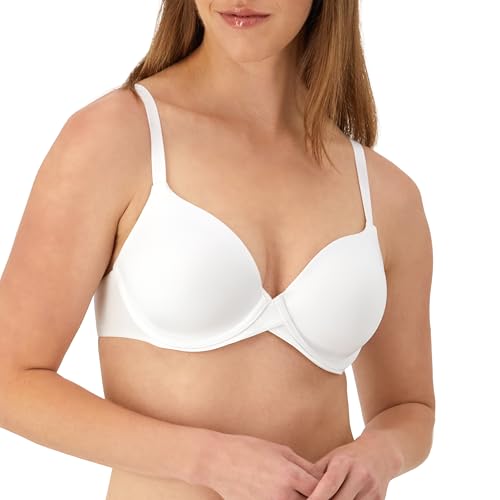 Maidenform Womens Underwire Bra, One Fab Fit Demi T-shirt Convertible For Bras, White, 36B US - Image 1
