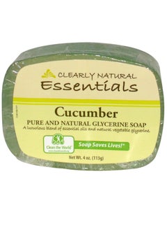 Clearly Natural Glycerine Soap Bar Cucumber 4 Ounce