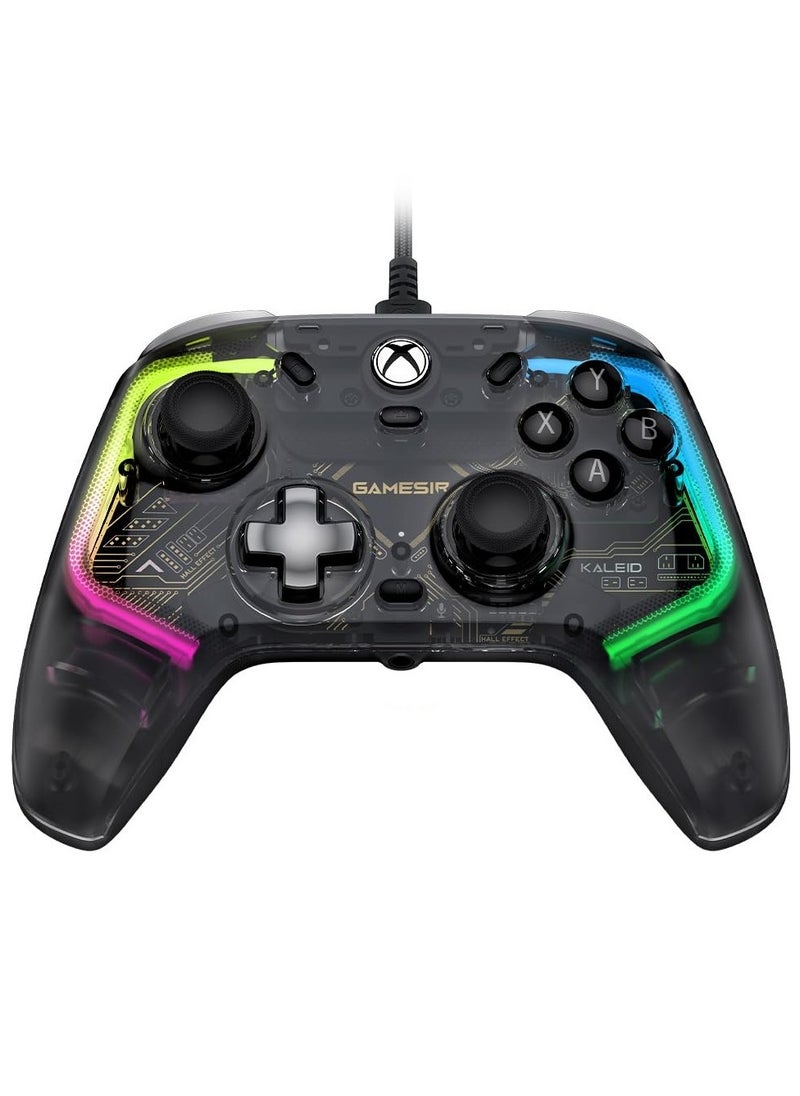 Generic Colorful Light Gamepad Gamesir Kaleid Wired Game Controllers for Xbox Series X/S, Xbox One, Windows 10/11  Steam, Plug and Play Gaming Gamepad, Transparent Video with Hall Effect Joysticks/Hall Trig  - Image 1