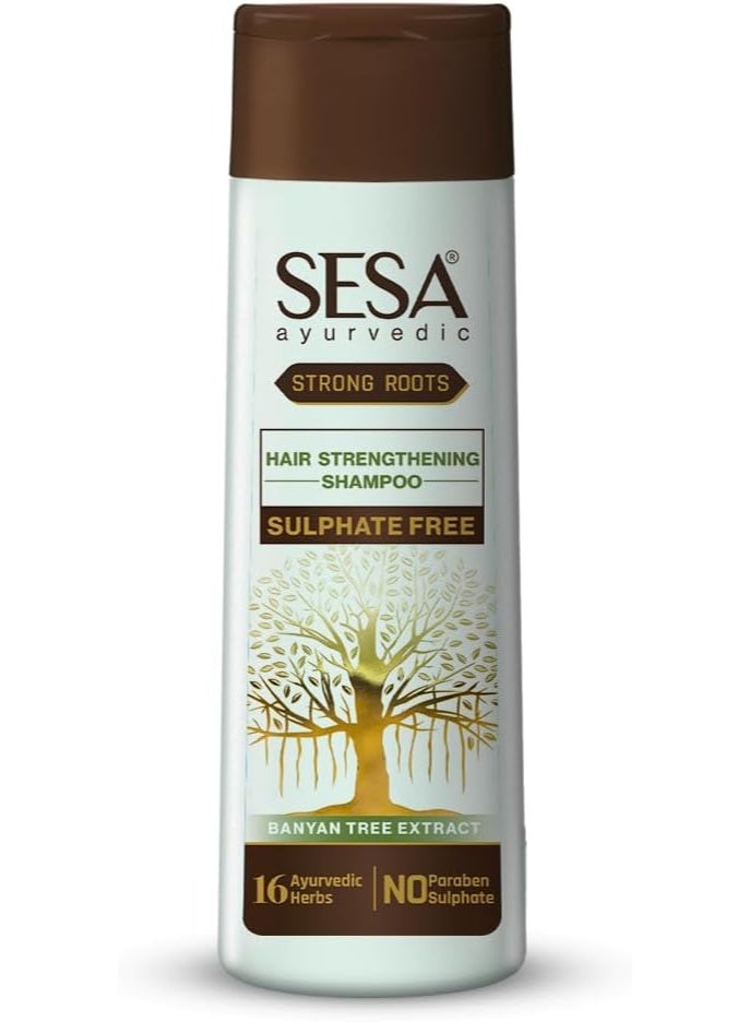 سيسا شامبو وبلسم سيسا أيورفيدا سترونج روتس لتقوية الشعر والتحكم في تساقطه وتعزيز نموه | مناسب لجميع أنواع الشعر | خالٍ من البارابين والكبريتات | 200 مل (عبوة واحدة) - Image 1