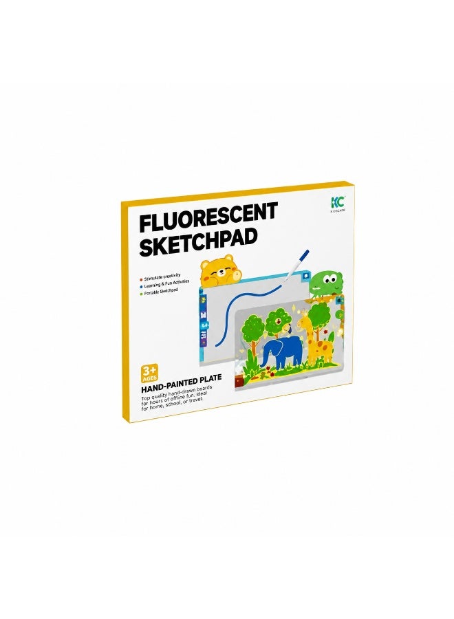 Fluorescent Sketchpad Hand-Painted Plate for Kids