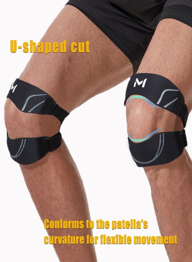 FVVWVV 2 Pack Patella Knee Brace with Gel Pads,Adjustable Patellar Tendon Support Strap for Women and Men,Knee Pain Relief for Tennis,Running,Workout (Line patella knee brace, One Size) - Image 4