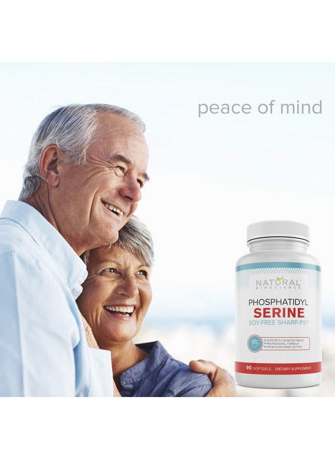 Natural BioScience - Soy Free Phosphatidylserine 100Mg Phosphatidylserine Supplement From Sunflower Lecithin Patented Sharp Ps100 Brain Health Memory Aid Cortisol Control Mental Sharpness Non Gmo 90 Softgels - Image 1