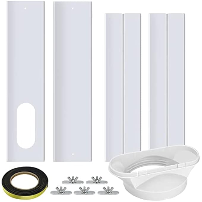 Sliding Door Ac Vent Kit | Portable Air Conditioner Sliding Window Kit,Adjustable Vertical/Horizontal Sliding Window Sealing Plate - Image 2
