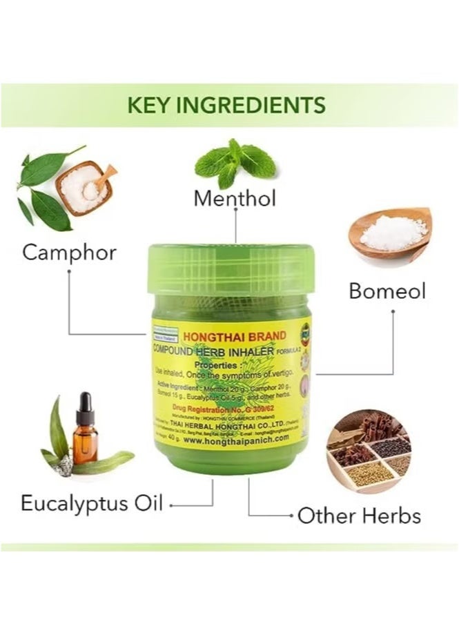 Hong Thai Compound Thai Herb Inhalant, Pack of 3, (Packaging May Vary) - Image 2