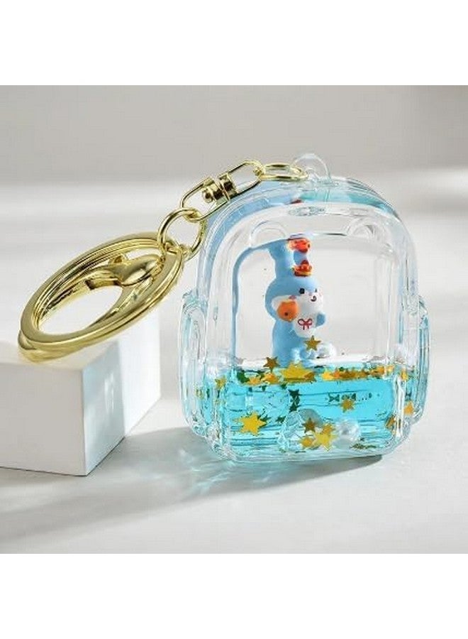 Ash & Roh Whimsical 3D Silicon Tram Couple Keychain Set: Boy-Girl Car Keychain Fashion with Bag Charm & Strap - Adorable Cartoon Model Toy Doll Gifts (glitter bag multi colour) - Image 3