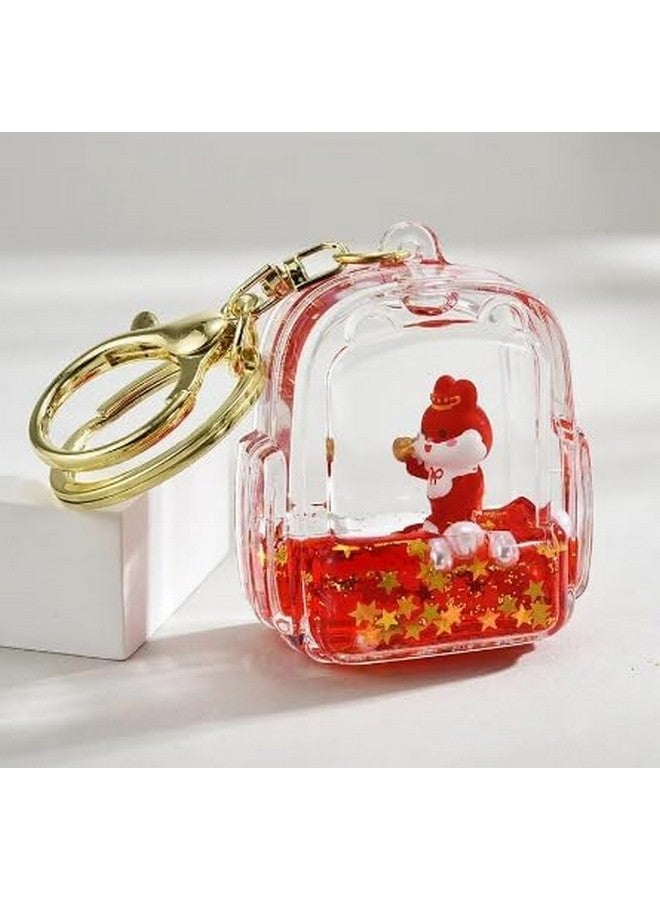 Ash & Roh Whimsical 3D Silicon Tram Couple Keychain Set: Boy-Girl Car Keychain Fashion with Bag Charm & Strap - Adorable Cartoon Model Toy Doll Gifts (glitter bag multi colour) - Image 5