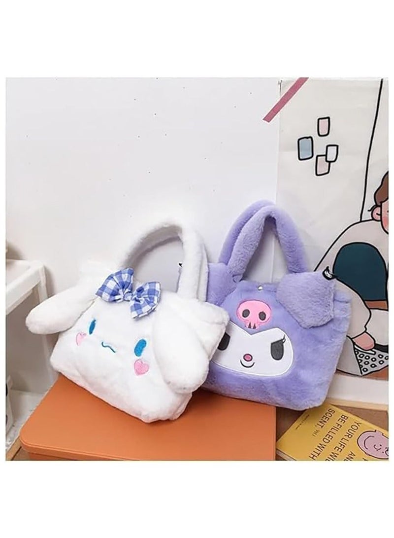 Kawaii Cinnamoroll Sanrio Plush Bag My Melody Anime Handbags Kt Cat Purin Dog Kuromi Plushie Backpack for Girls
