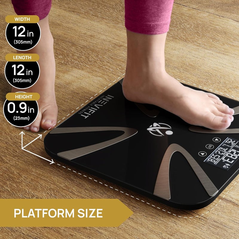INEVIFIT Body Fat Scale Highly Accurate Digital Bathroom Body Composition Analyzer Measures Weight Body Fat Water Muscle BMI Visceral Levels  Bone Mass for 10 Users Includes Batteries - Image 4