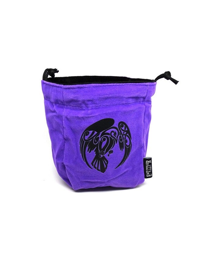 Easy Roller Dice Co. Reversible Large Microfiber Dice Bag Self Standing And Holds Over 250 Polyhedral Dice With Drawstring Tie Multiple Designs Available (Raven) - Image 3