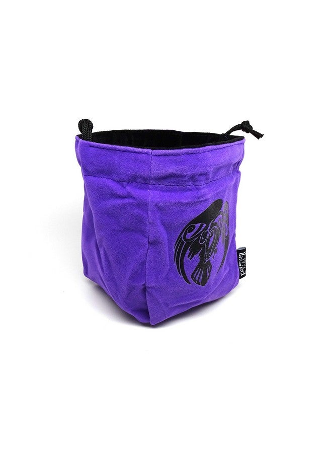 Easy Roller Dice Co. Reversible Large Microfiber Dice Bag Self Standing And Holds Over 250 Polyhedral Dice With Drawstring Tie Multiple Designs Available (Raven) - Image 5