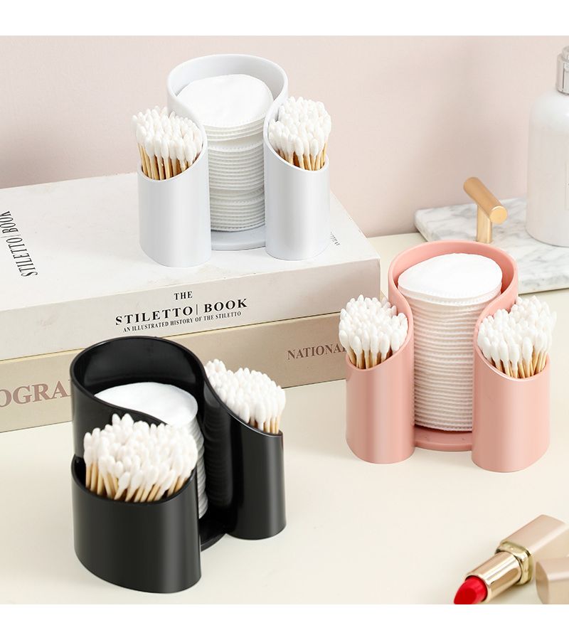White 2pcs Multipurpose Organizer Box For Cosmetics And Accessories Dustproof Storage - Image 1