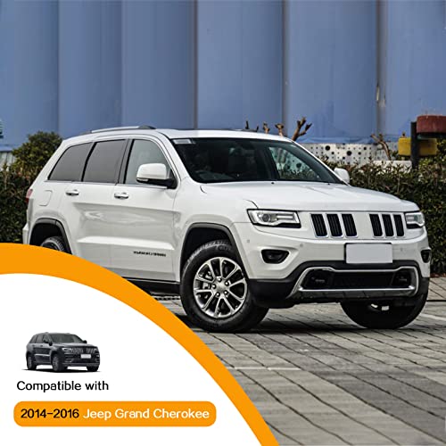 Hoolcar Front Fog Lights Cover Fog Lamp Frame Trim Replacement Compatible with 2014-2016 Jeep Grand Cherokee, Black - Image 3