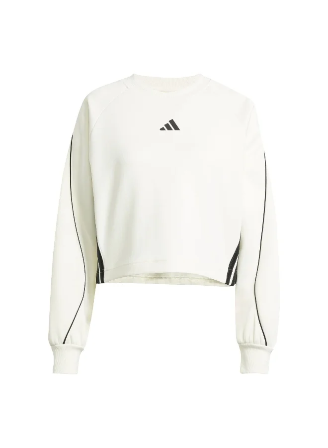 adidas Adidas W Stadium Swt White Sweatshirt (Long Sleeve) Sweatshirts For Women
