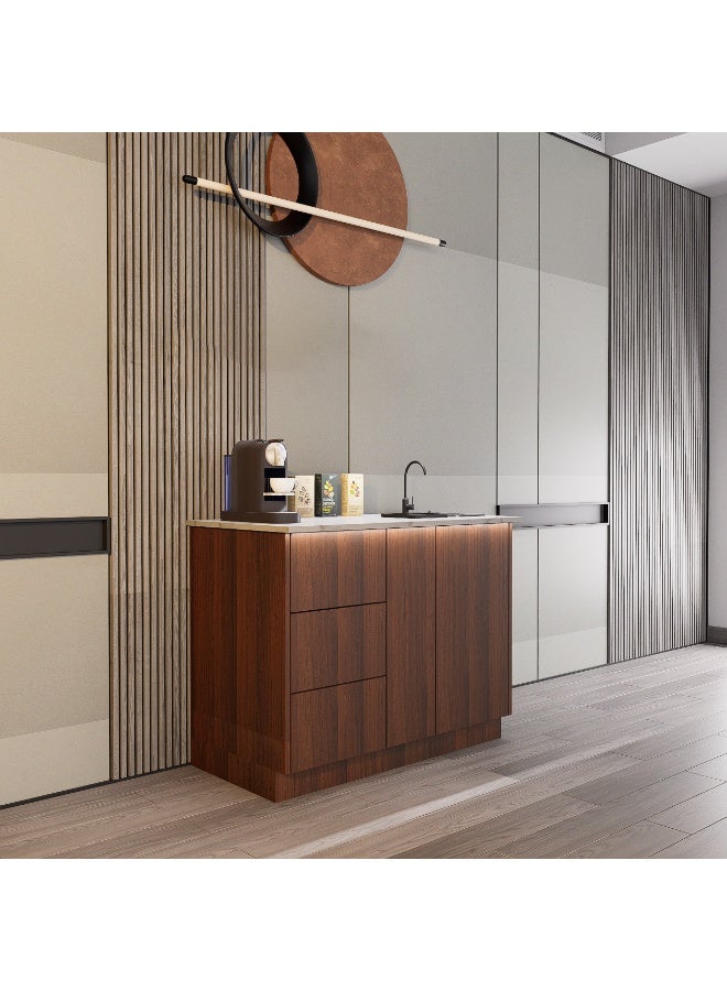 كوفي وورلد ركن القهوة بكج شامل الاضاءة المخفية والرينزر والسلة والحنفية - Image 2