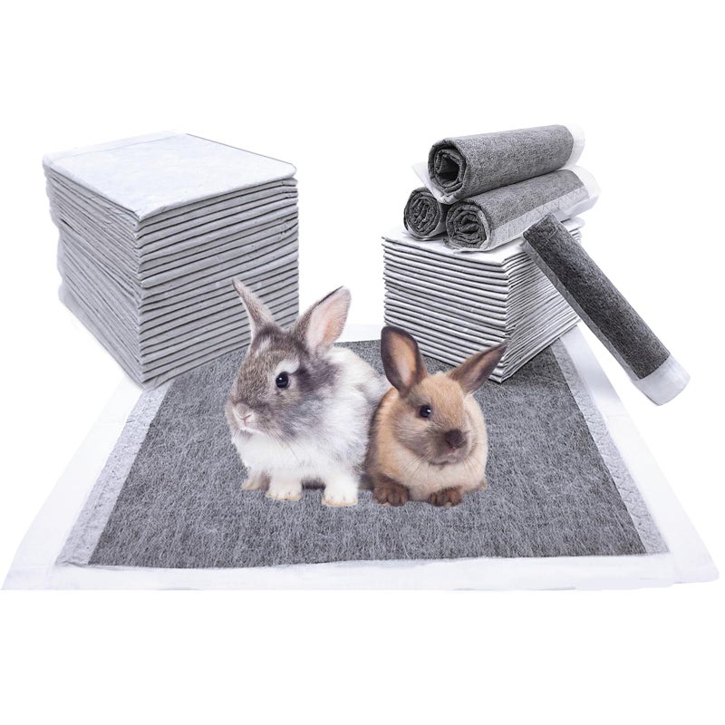 kathson Rabbit Pee PadsDisposable Bunny Diapers Cage LinersSuper Absorbent Pet Toilet Training Pads for Guinea PigHedgehogsHamstersChinchillasCats and Small Animals - Image 2
