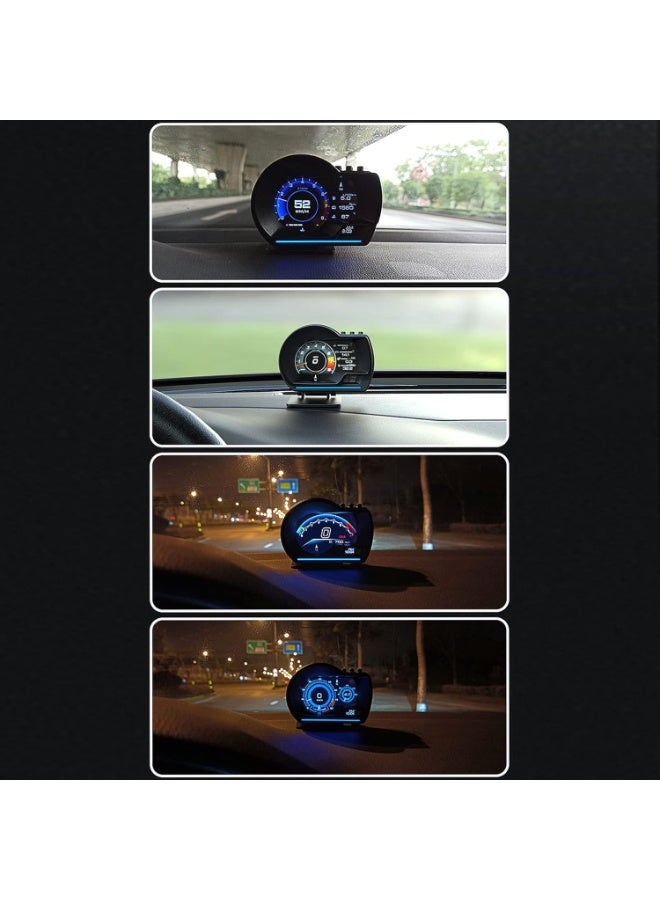 شاشة عرض معلومات السيارة OBD2 GPS الذكية عالية الدقة عداد السرعة لجميع المركبات - Image 3