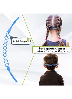 Aikanbo Kids Glasses Straps Sports Glasses Cord Straps 5 Pack Sunglass Straps Glasses Non-Slip Boy Glasses Holder Straps, 2 Hole Design Fits Most Glasses (5 Colors)  - Image 5