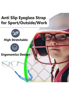 Aikanbo Kids Glasses Straps Sports Glasses Cord Straps 5 Pack Sunglass Straps Glasses Non-Slip Boy Glasses Holder Straps, 2 Hole Design Fits Most Glasses (5 Colors)  - Image 4