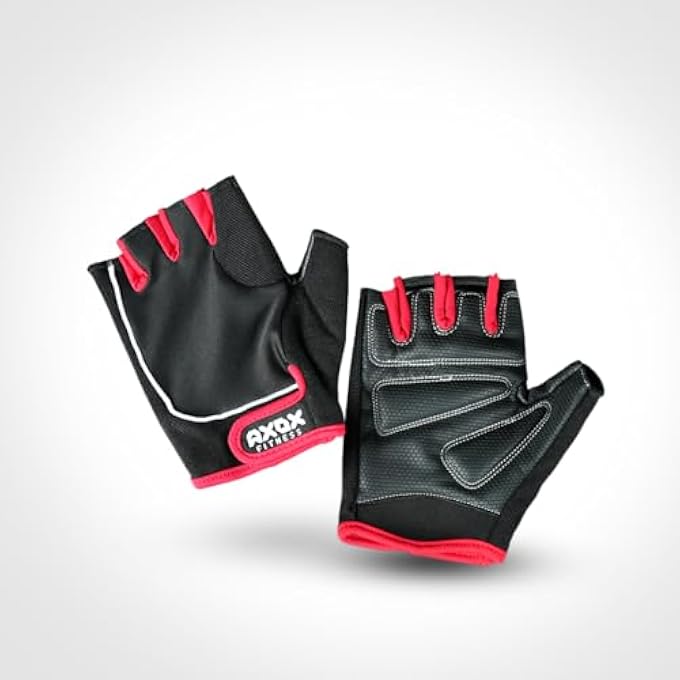 AXOX Fitness Small Leather Workout Gloves – Premium Gym Gloves For Weightlifting, Crossfit & Strength Training, Black, Men & Women - Image 1