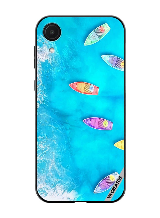 VR CREATIVE Protective Case Cover For Samsung Galaxy A03 Core Water Boat Enjoy The Moment Design Multicolour - Image 1